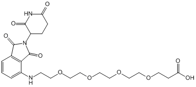 Pomalidomide-PEG4-COOH.gif